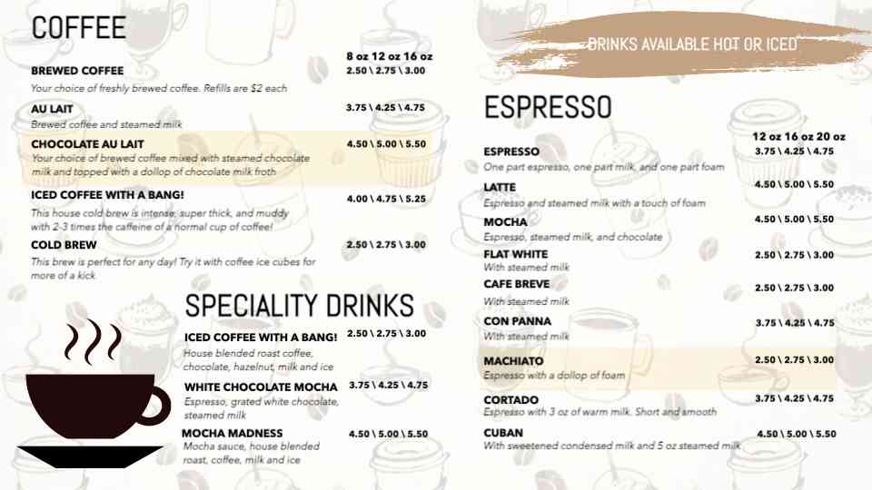 Artisan Coffee Bar Display Template