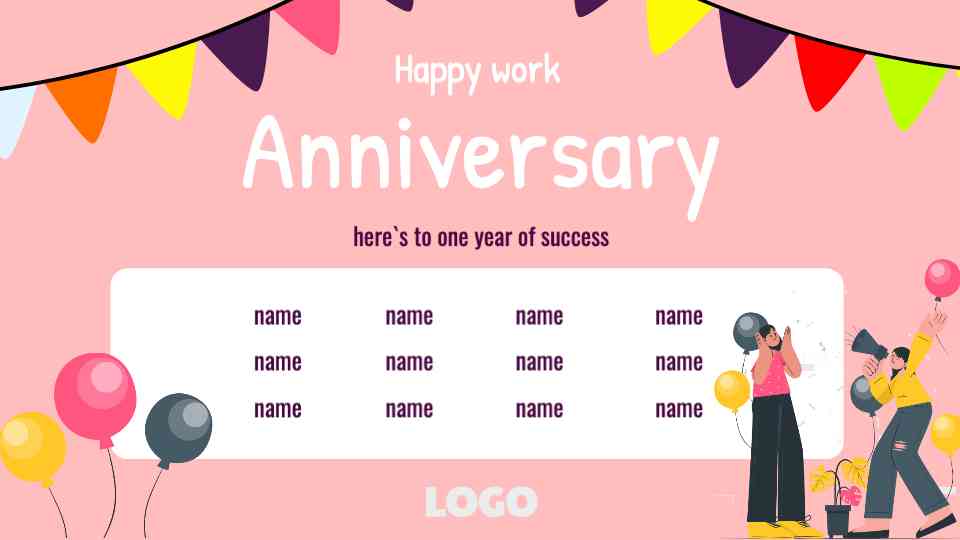 Work Anniversary Celebration Template