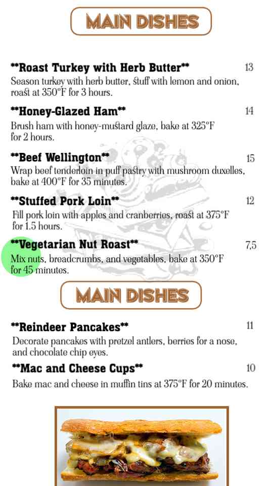 Pepperoni Pizza Menu Display