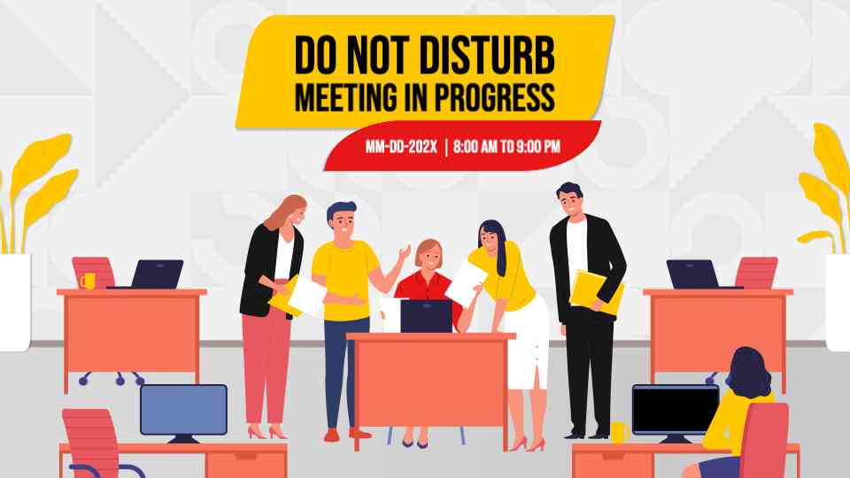 Professional Meeting In Progress Template
