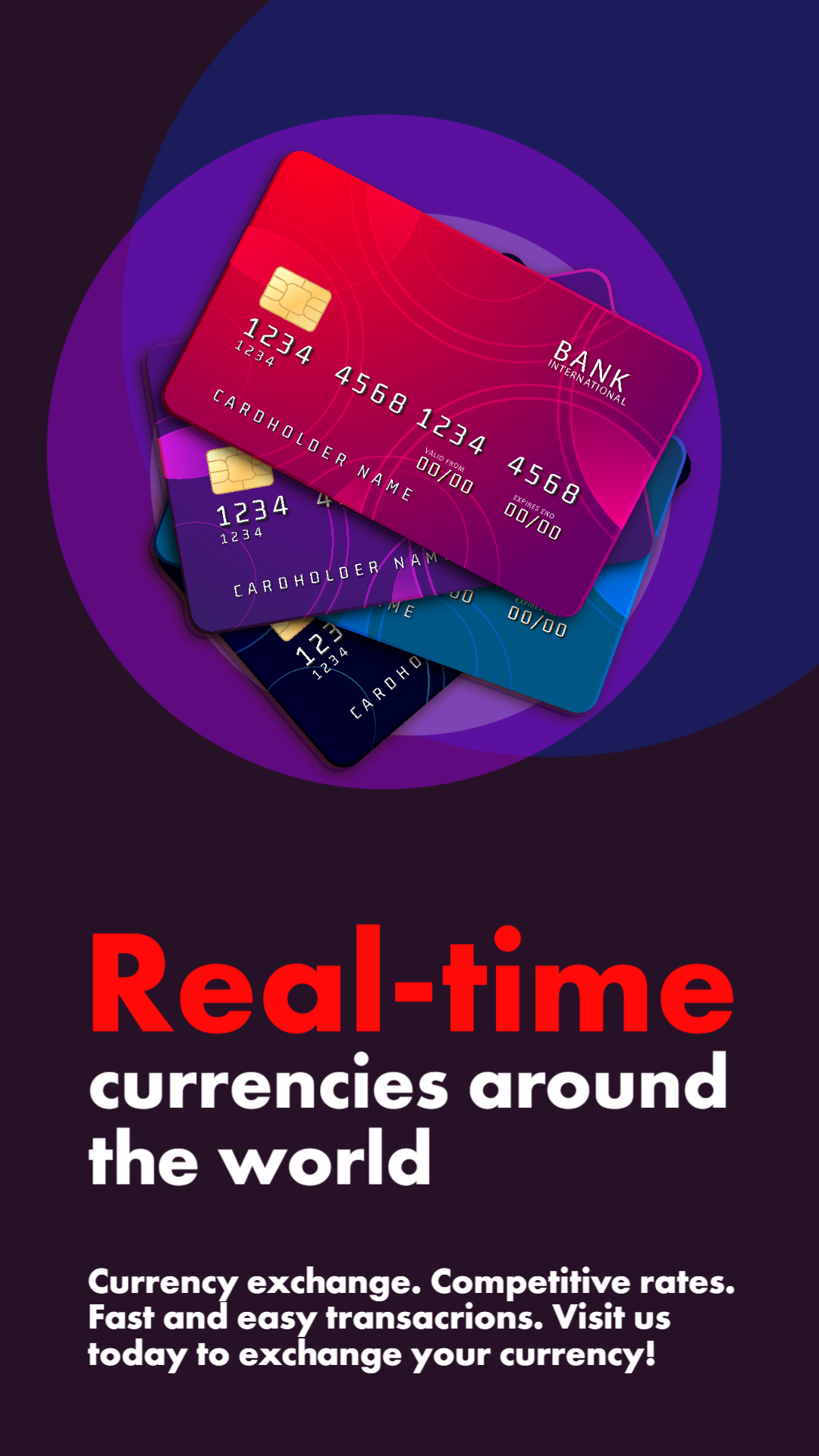 Banks Digital Signage Cards Vertik.