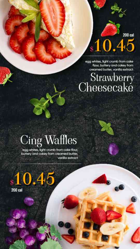 Gourmet Desserts & Waffle Delights Display