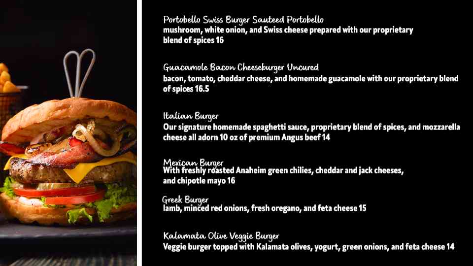 Signature Burger & Gourmet Bites Display