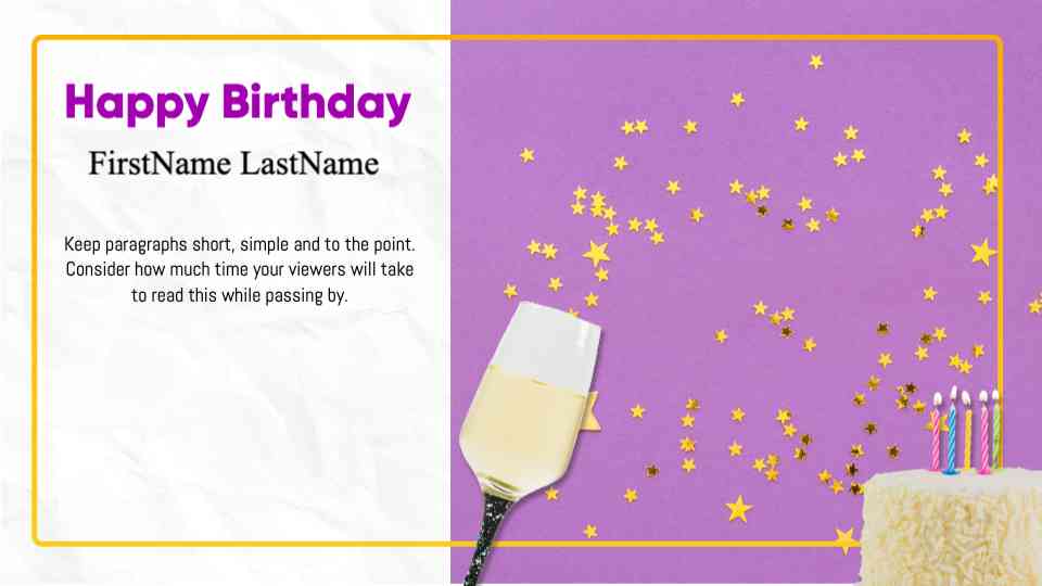Corporate Birthday Greeting Display