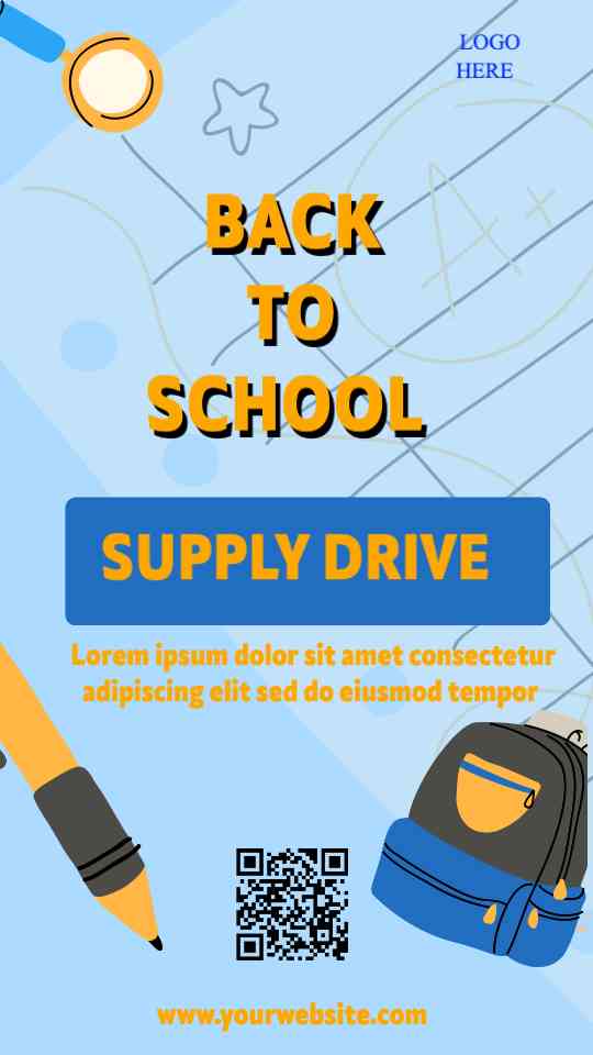 Back to School Donation Campaign Flyer