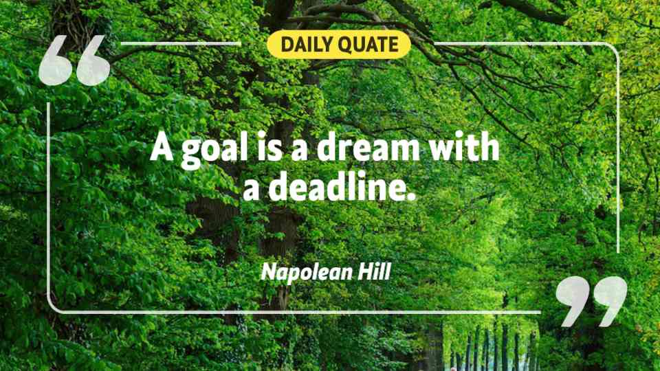 Goals with Deadlines Quote Template