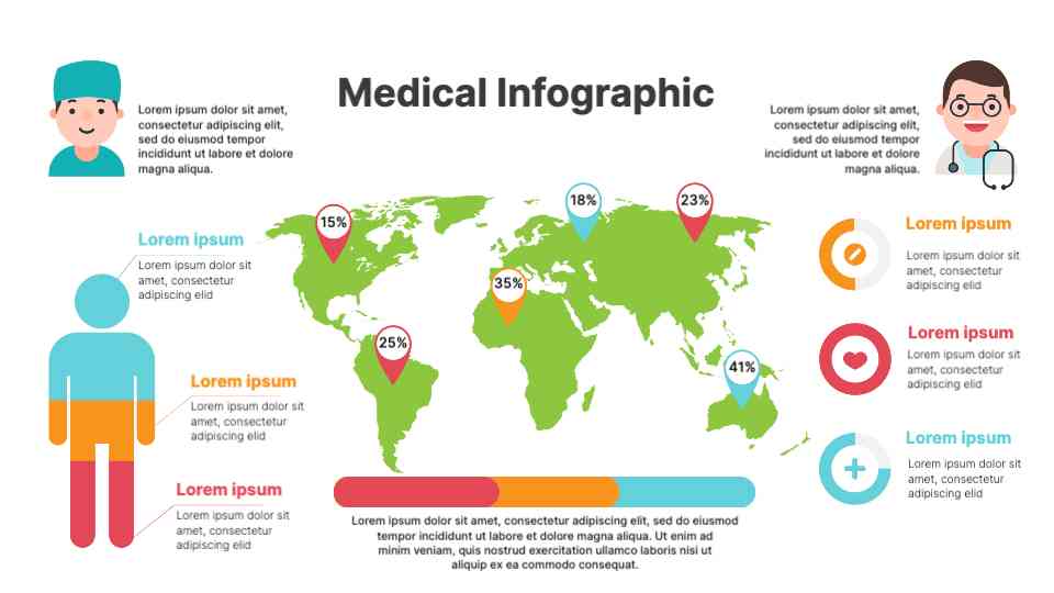 Global Health Statistics Infographic Template