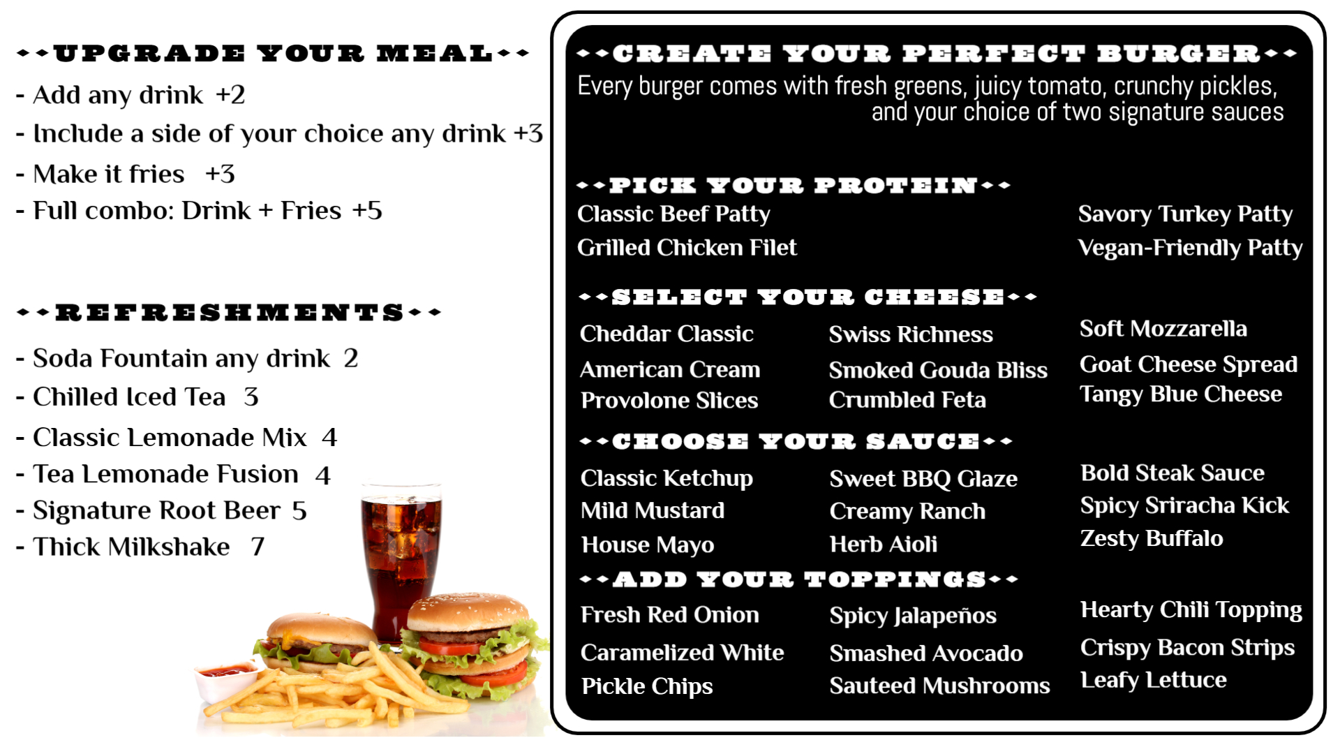 Coffee House Menu Display