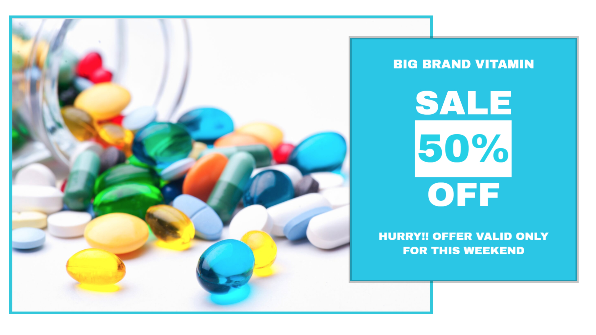 Vitamin Sale Promo Display Template