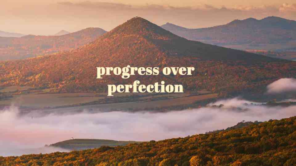 Progress Over Perfection Quote Template