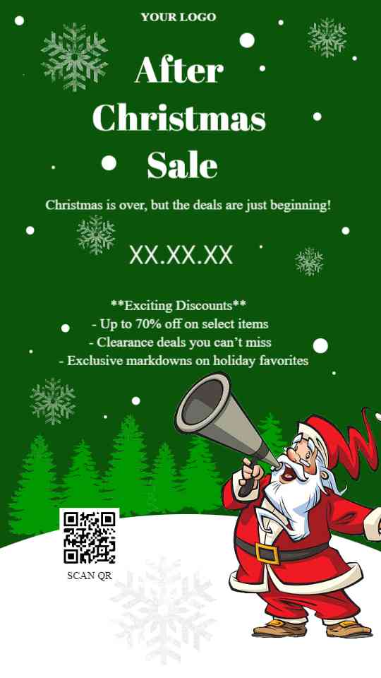 Editable After Christmas Sale Promo Template