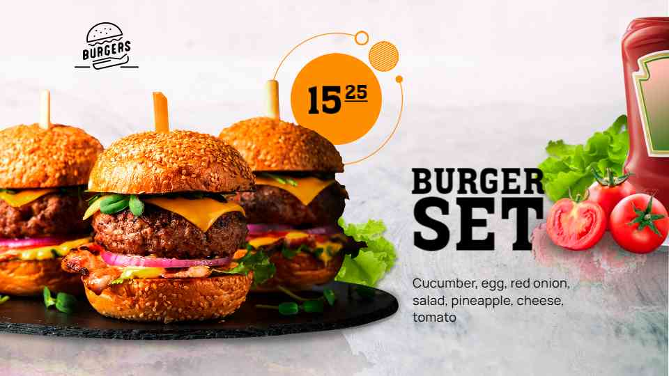 Premium Burger Set Showcase