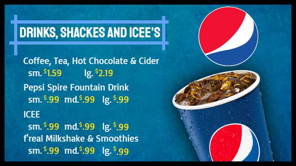 Pepsi Refresh & Chill Beverage Menu