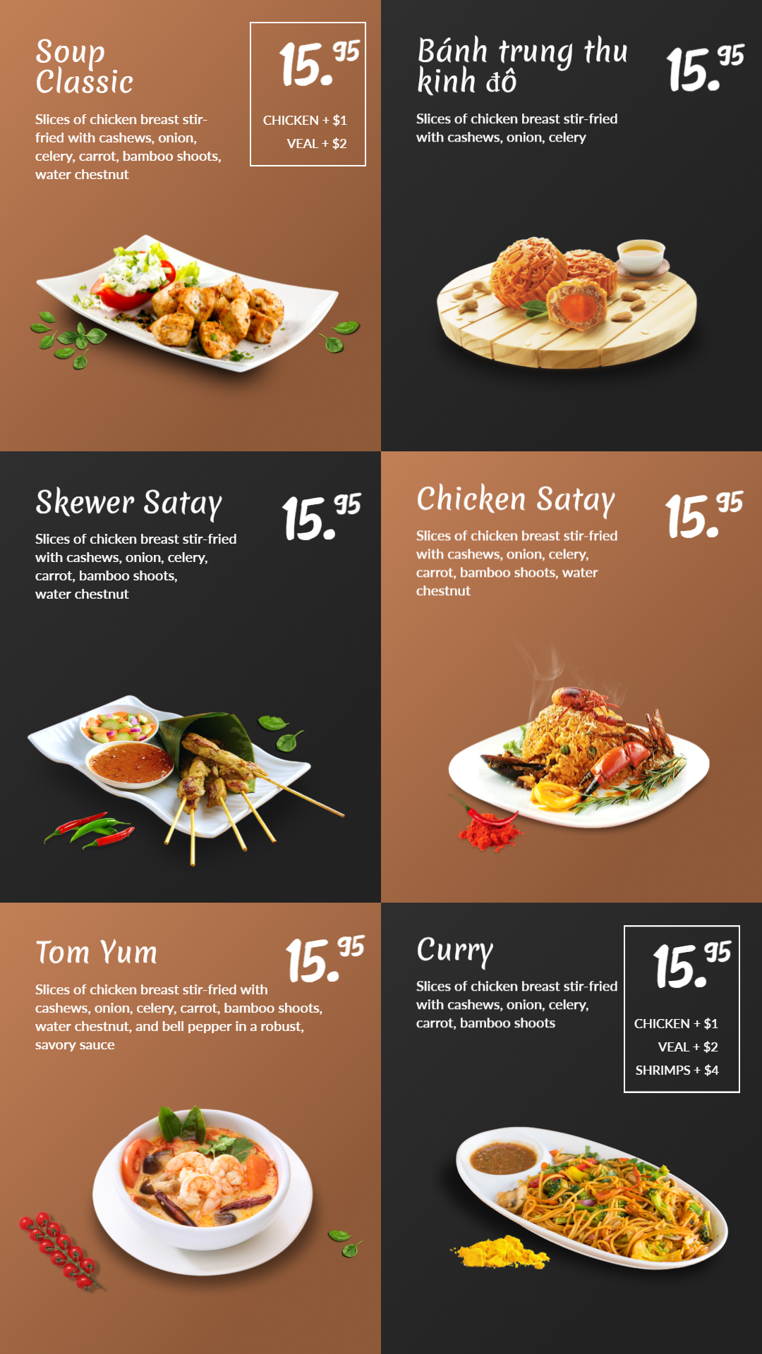 Exquisite Thai Street Food Menu