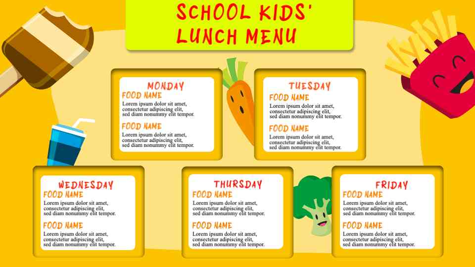 Fun & Engaging Kids’ Lunch Menu Planner – Editable Weekly Template
