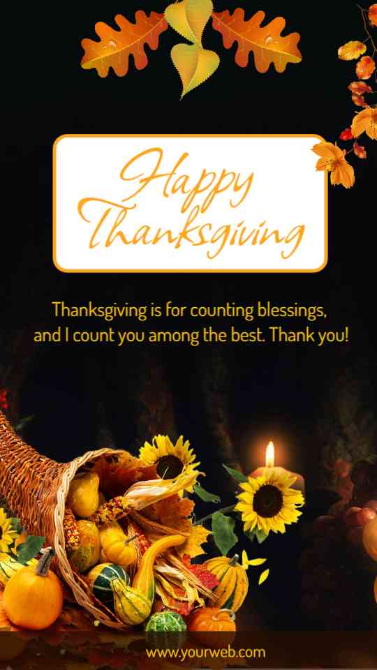 Editable Elegant Thanksgiving Card Design