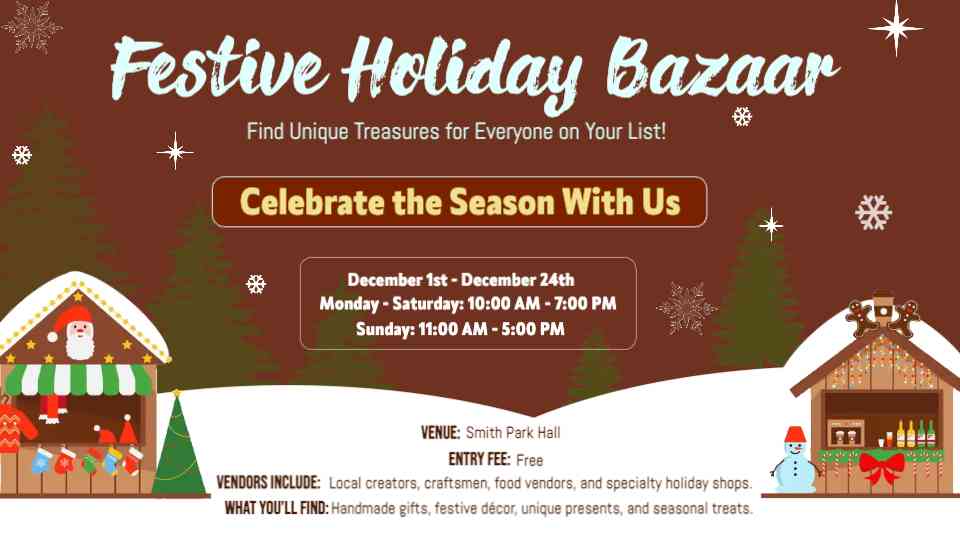 Holiday Market Event Flyer Template