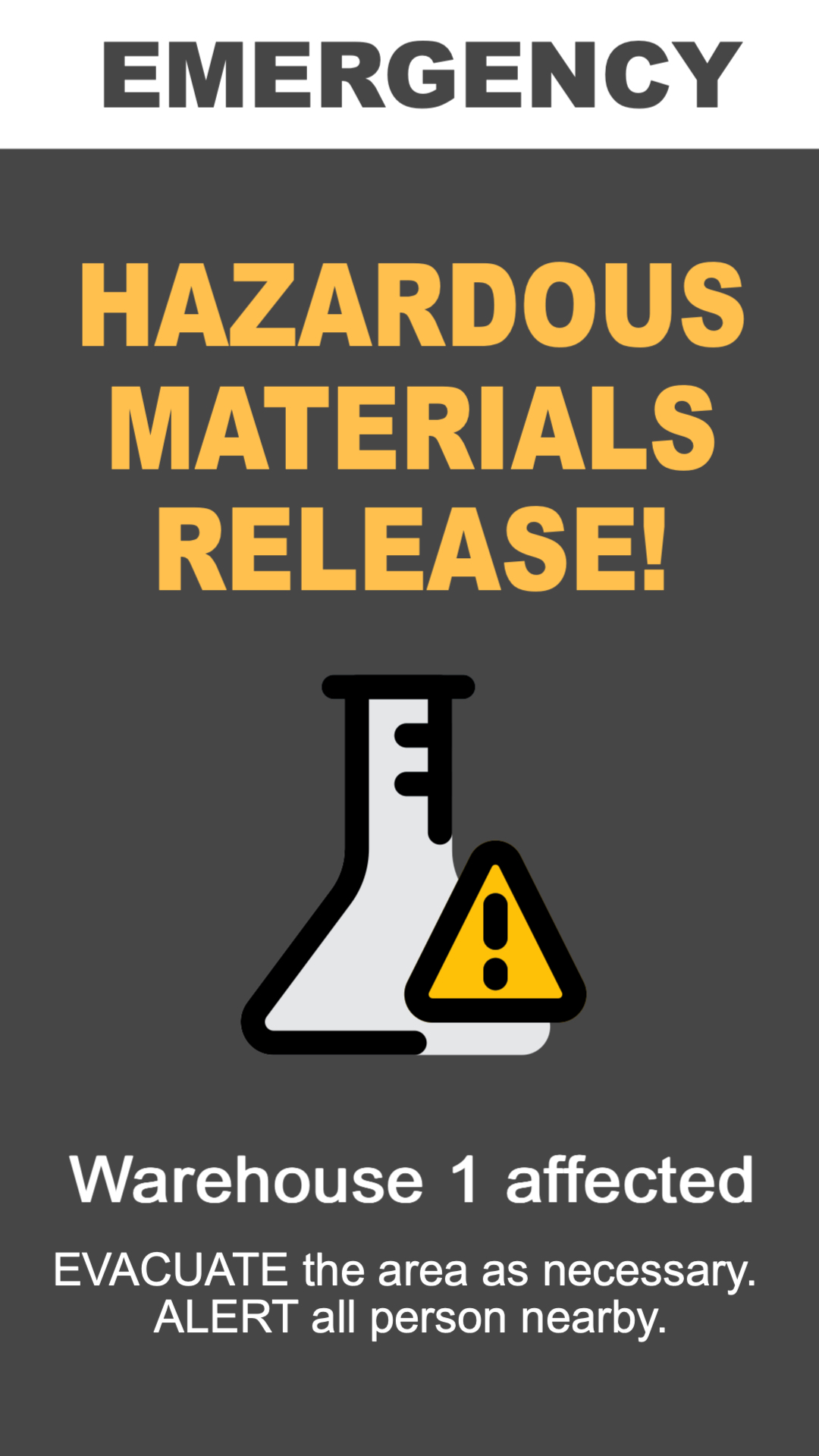 Hazardous Spill Warning Display