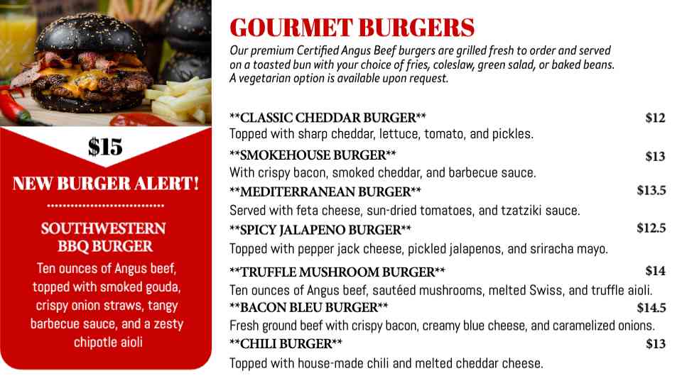 Gourmet Burger Promo Display