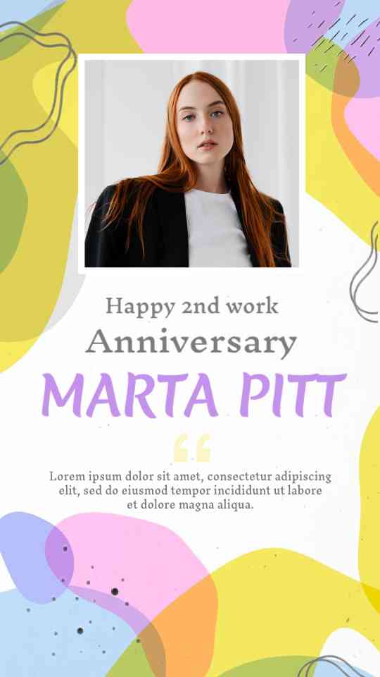 Bright Anniversary Milestone Template