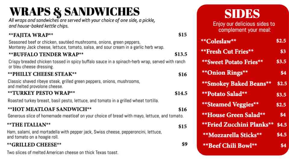 Deluxe Wraps & Sandwich Specials