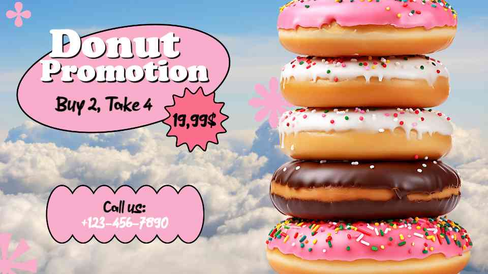 Colorful Donut Promotion Banner