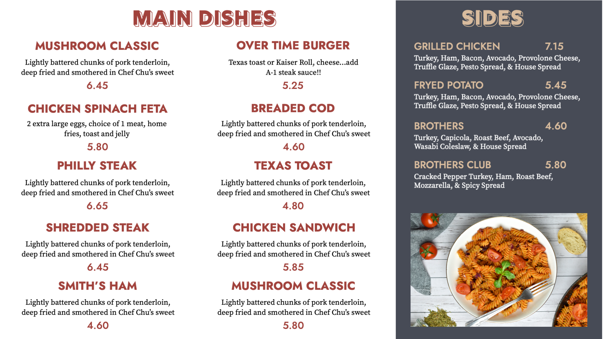 Deluxe Breakfast & Signature Sides