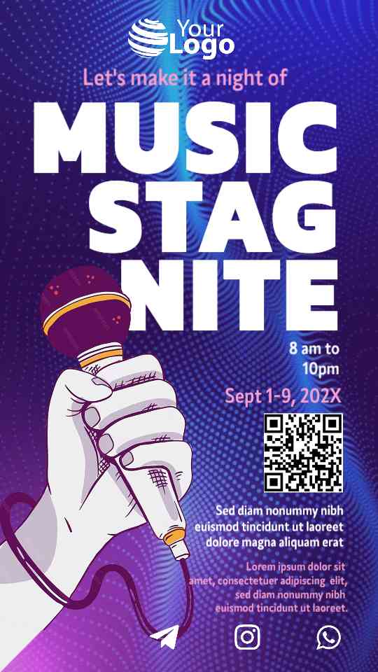 Music Night Event Announcement Template