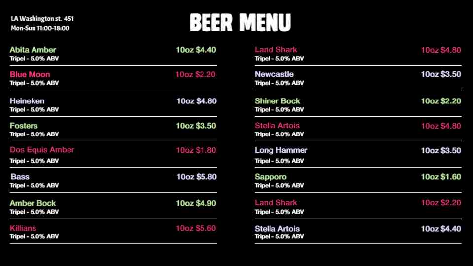 Premium Beer Selection Display