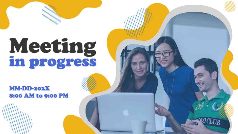 Casual Meeting In Progress Template