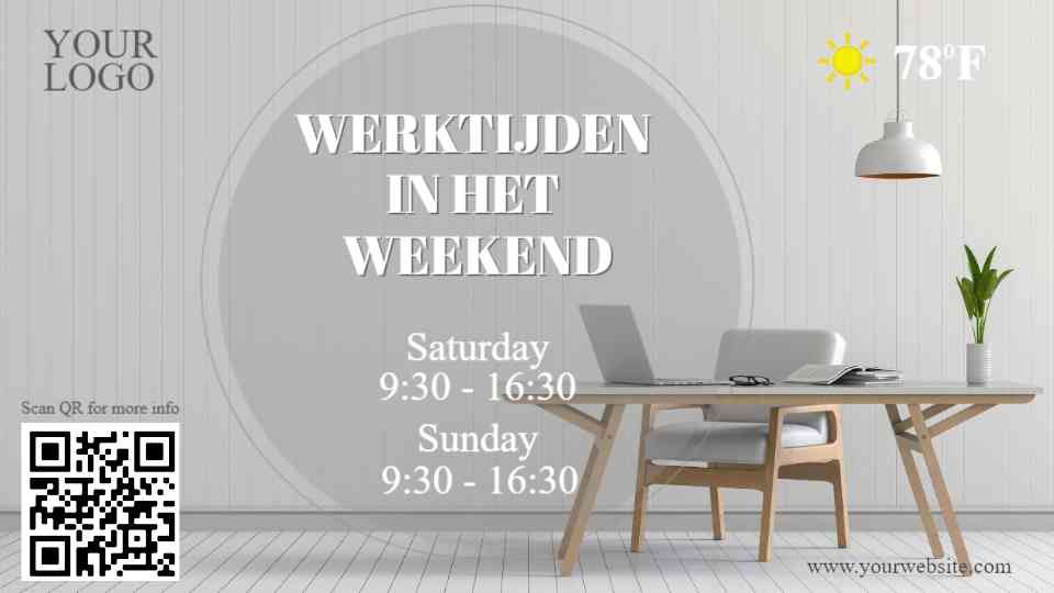 Weekend Work Schedule Planner