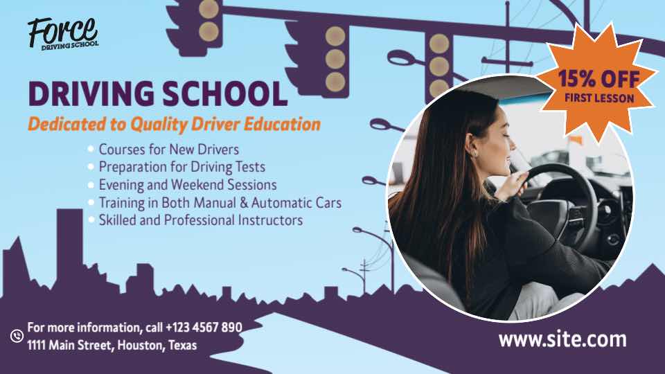 Affordable Driving Lessons Offer Flyer