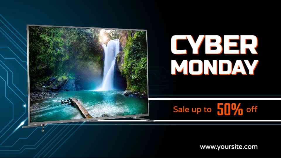 Cyber Monday Electronics Discount Flyer