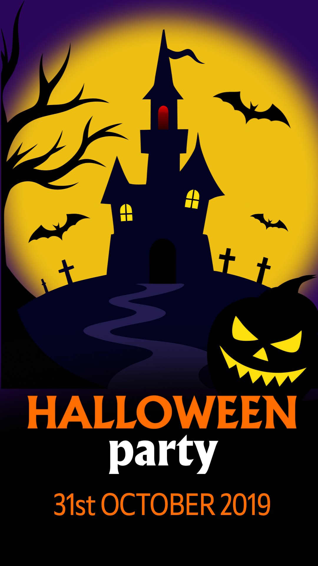 Halloween Night Digital Signage Invite