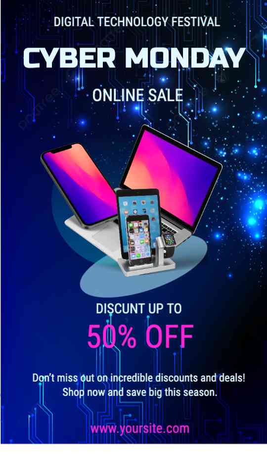 Cyber Monday Tech Sale Flyer