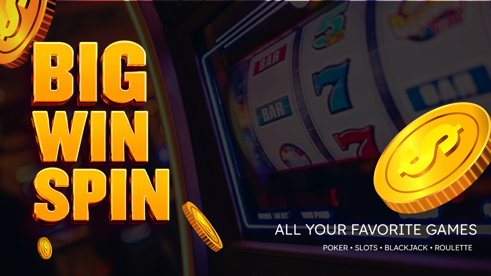 Big Win Casino Template – Slot Machine & Game Night Design