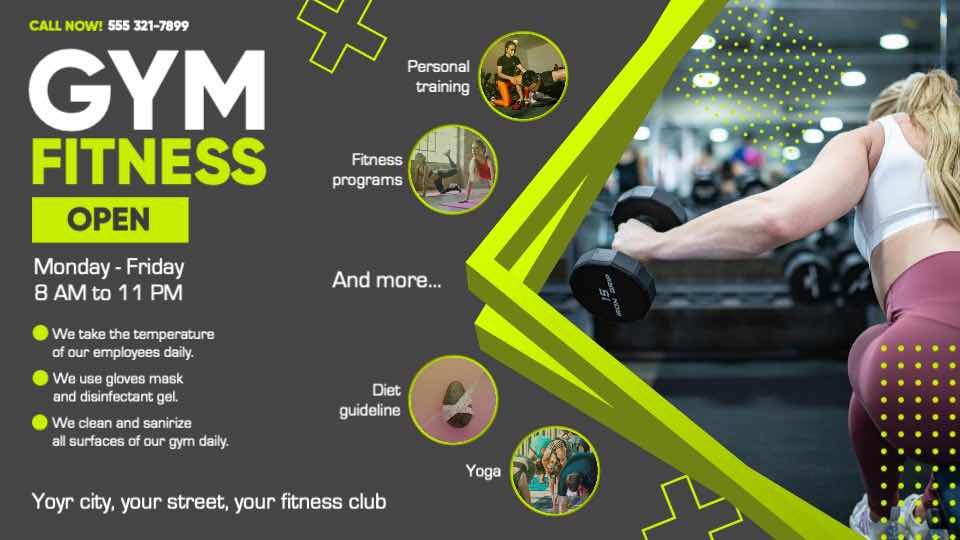 Gym Schedule and Services Banner