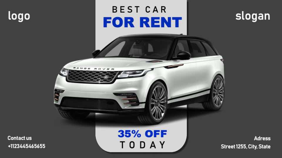 Luxury Car Rental Offer Flyer