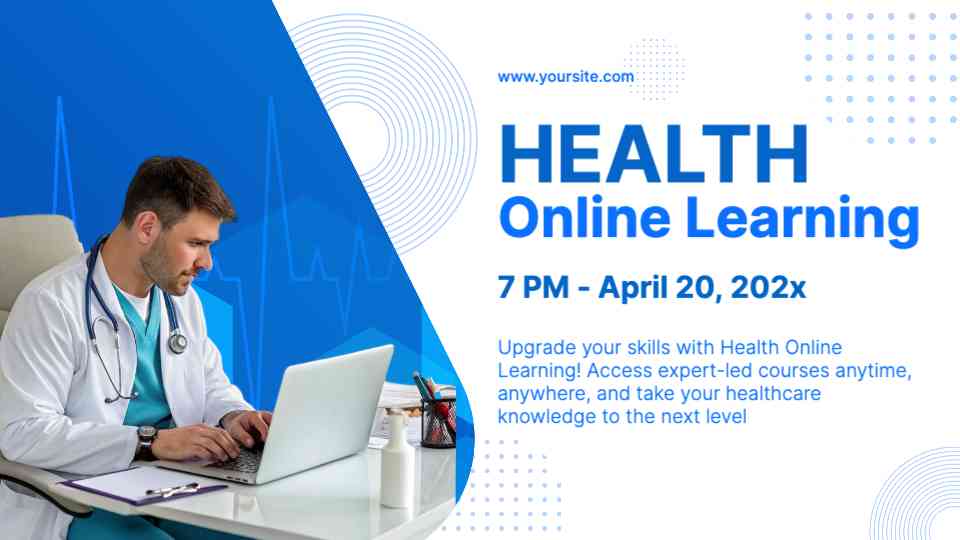 Health Online Learning Event Flyer Template