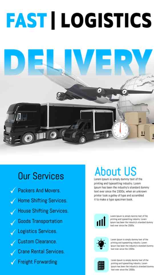 Logistics and Delivery Service Flyer Templates