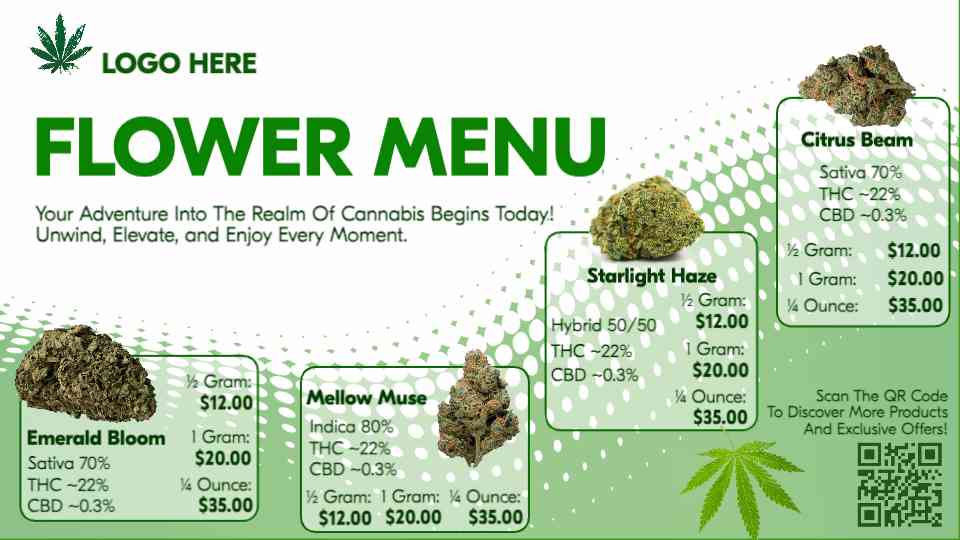 Cannabis Flower Product Display
