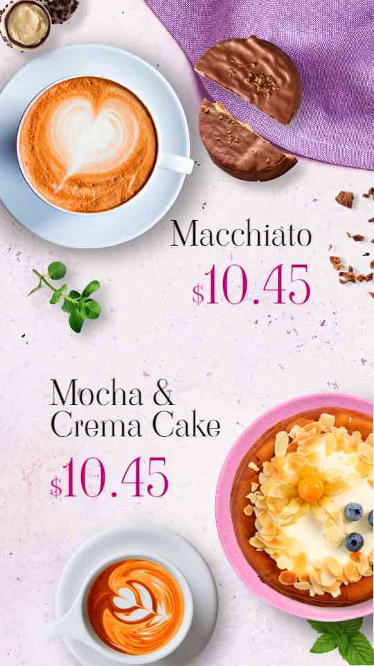 Café Indulgence Vertical Menu