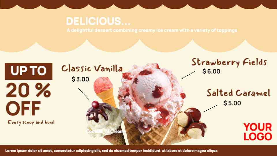 Creamy Delights Ice Cream Menu
