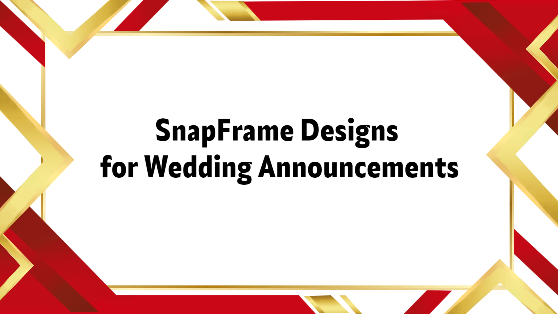 Elegant Wedding Announcement SnapFrame Display