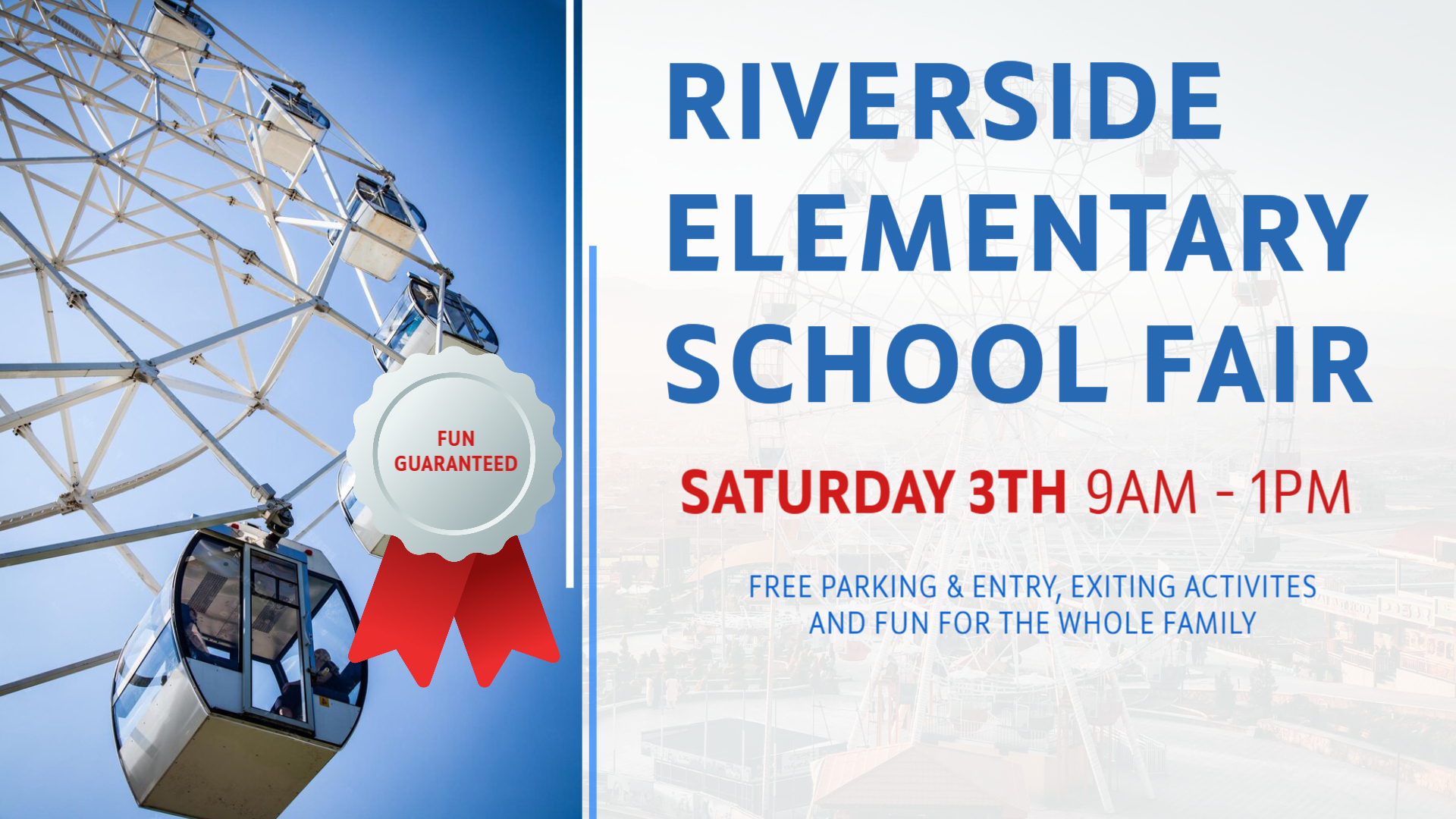 Exciting School Fair Invitation