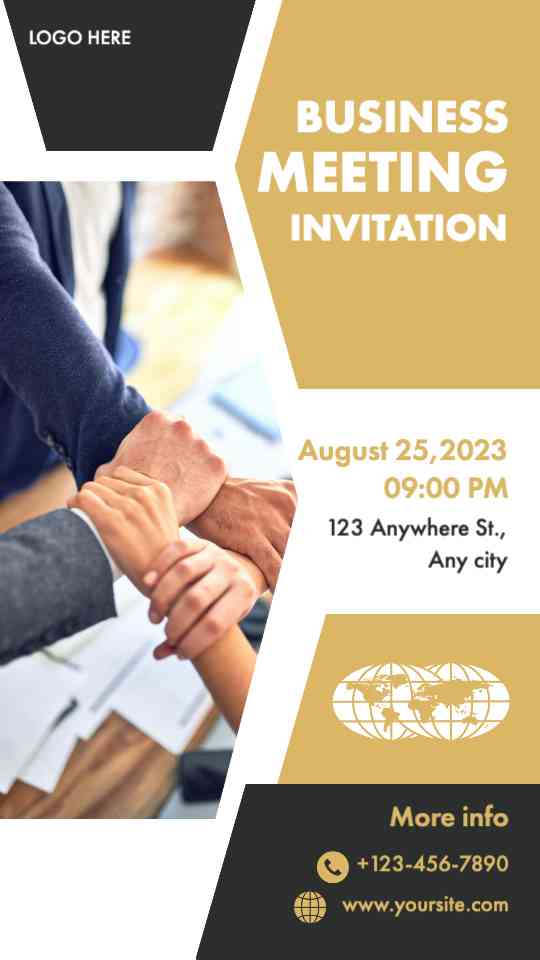 Sleek Business Meeting Invitation Template