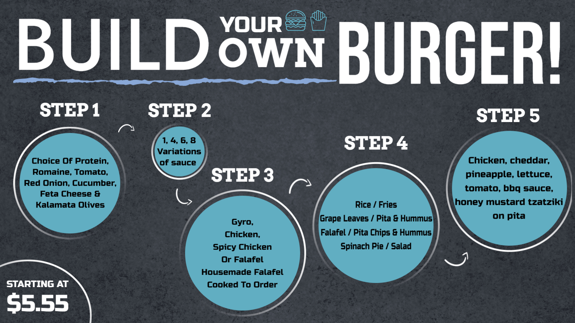 Custom Burger Creation Menu Template