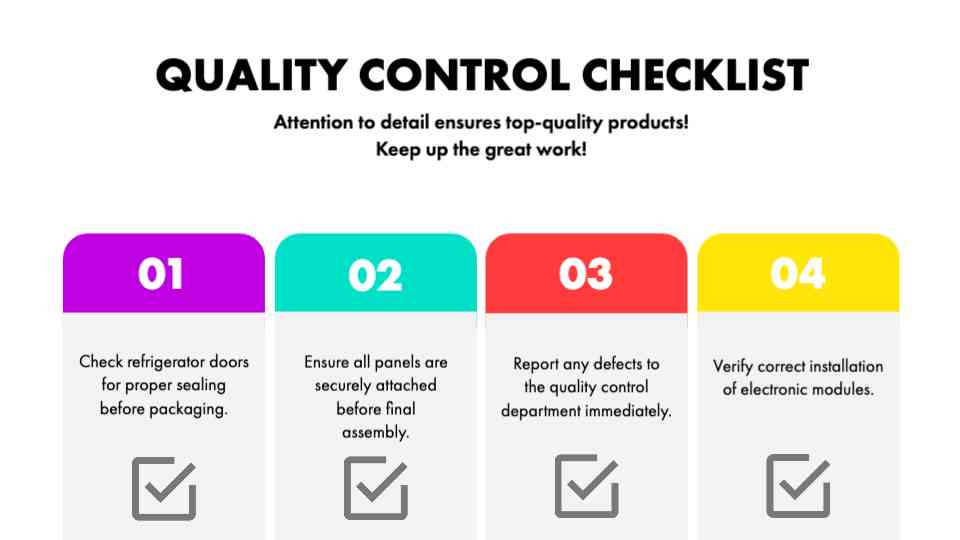 Manufacturing checklist template