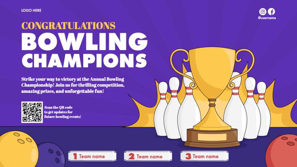 Bowling Tournament Winner Announcement