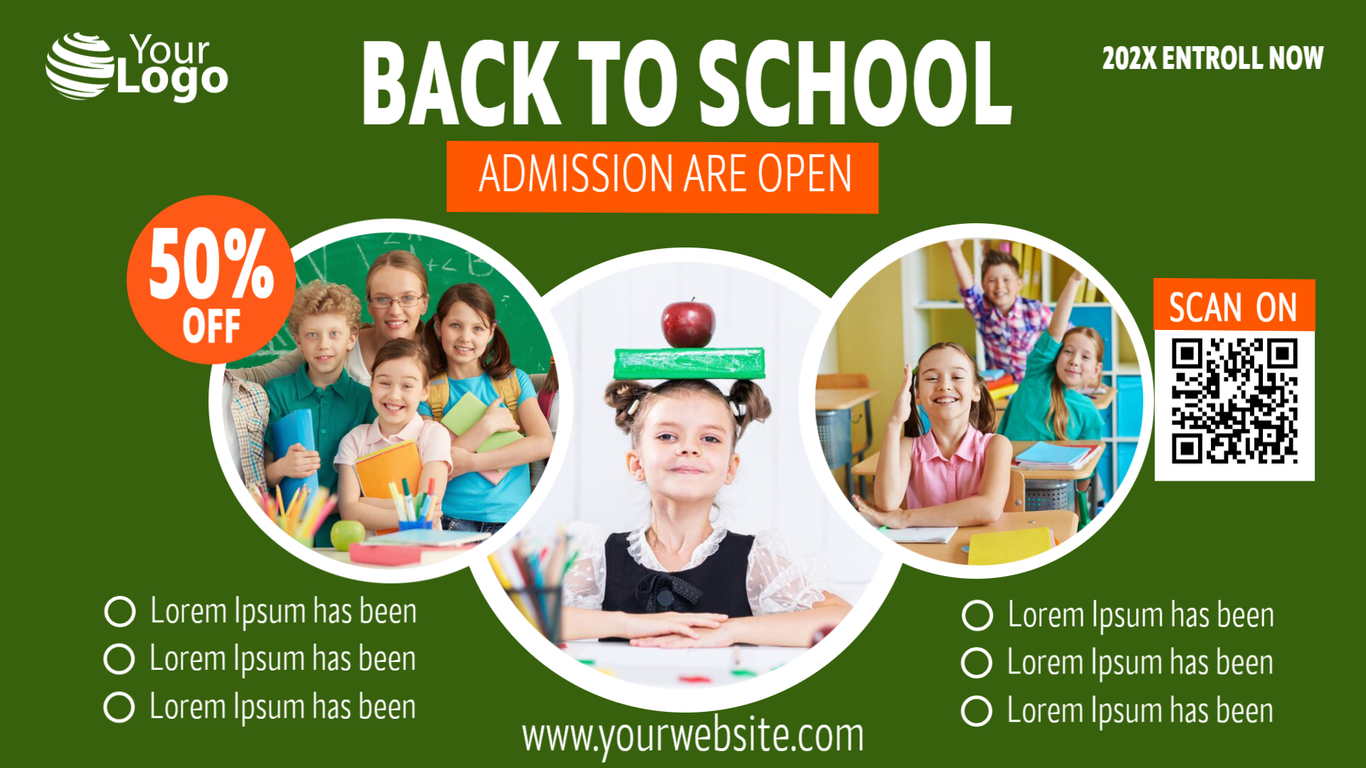 Back to School Enrollment Discount Flyer – Engaging Promotion for New Students
